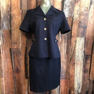 Lois Snyder Dani Max vintage skirt suit size 14 L Large